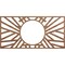 Ekena Millwork Hoover Wood Fretwork Pierced Ceiling Medallion, Walnut, 26"W x 13"H x 9 5/8"ID x 3/8"T CMWP26X13X0375HOWA - alternate 1